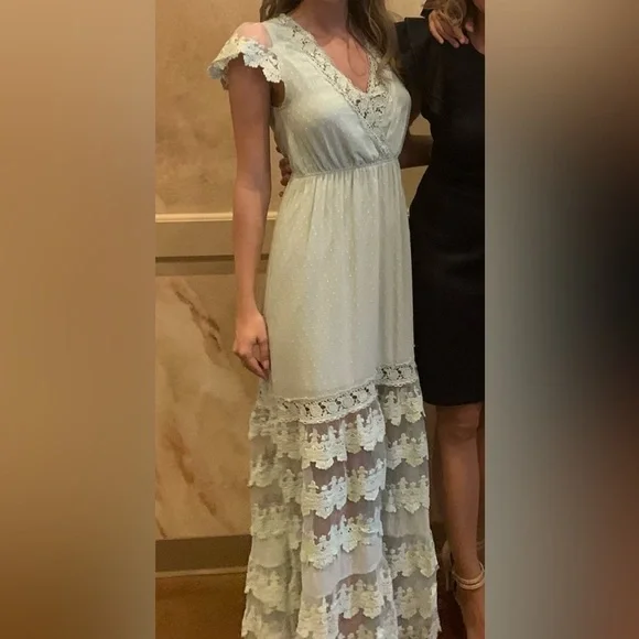 Altar'd State | Dresses | Altard State Seafoam Green Lace Maxi Dress Size  Xs | Poshmark